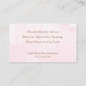 Visitenkarte für den häuslichen Dienst (Rückseite)