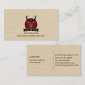 Visitenkarte für den Hirschkopf im Freien (Vorne/Hinten)