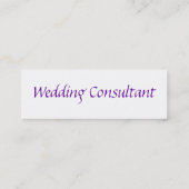 Visitenkarte für den Hochzeitsberater (Rückseite)