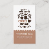 Visitenkarte für den Kaffee (Vorderseite)