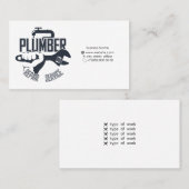 Visitenkarte für den Klempner (Vorne/Hinten)