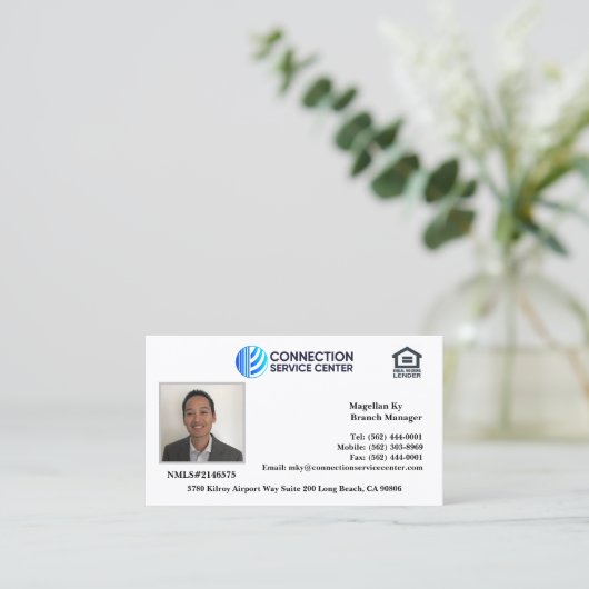 Visitenkarte für den Kreditnehmer (Stehend Vorderseite)