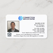 Visitenkarte für den Kreditnehmer (Vorderseite)