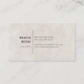 Visitenkarte für den langgestreckten Schädel des W (Rückseite)