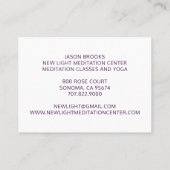 Visitenkarte für den Mediationsleiter (Rückseite)