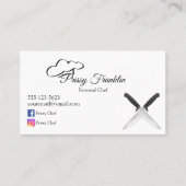 Visitenkarte für den persönlichen Koch (Vorderseite)