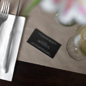 Visitenkarte für den persönlichen Koch