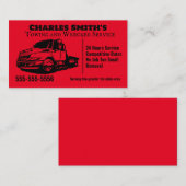 Visitenkarte für den Red Tower LKW (Vorne/Hinten)