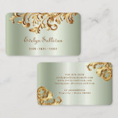 Visitenkarte für den Rokoko in Gold (Vorne/Hinten)