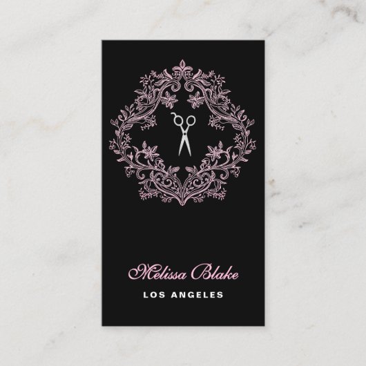 Visitenkarte für den schwarzen Hintergrund (Vorderseite)