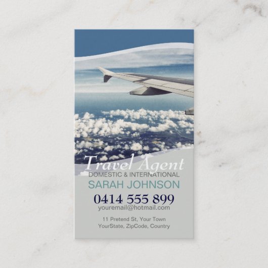 Visitenkarte für den Sitzplatz im Fahrfenster Clou (Vorderseite)