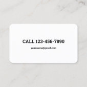 Visitenkarte für den Transport von Unternehmen (Rückseite)