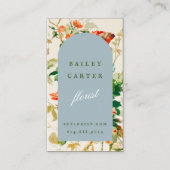 Visitenkarte für den Vintagen Blumenmuster-Designe (Vorderseite)