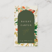 Visitenkarte für den Vintagen Blumenmuster-Designe (Vorderseite)