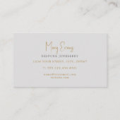 Visitenkarte für den weißen und goldenen Marmoreff (Rückseite)