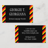 Visitenkarte für Deutschlehrer (Vorne/Hinten)