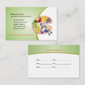 Visitenkarte für Diätetiker u. Terminkarte (Vorne/Hinten)