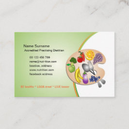 Visitenkarte für Diätetiker u. Terminkarte