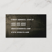 Visitenkarte für die Abdeckung der metallischen Ob (Rückseite)