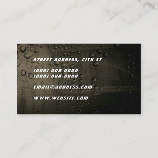 Visitenkarte für die Abdeckung der metallischen Ob (Rückseite)