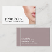 Visitenkarte für die ästhetische Krankenpflegerin (Vorne/Hinten)