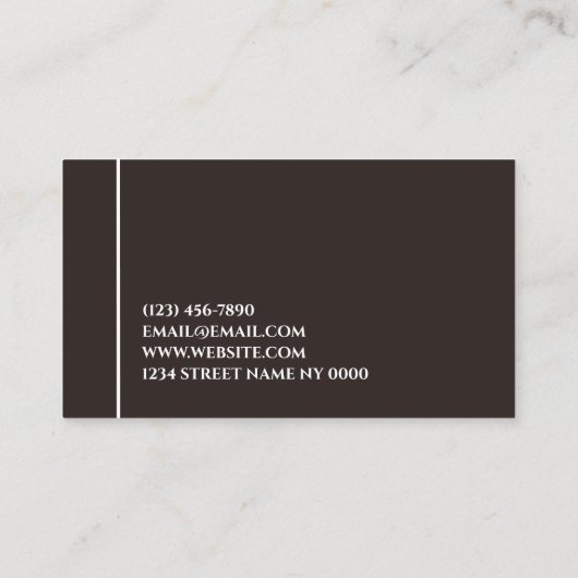 Visitenkarte für die ästhetische Krankenpflegerin (Rückseite)