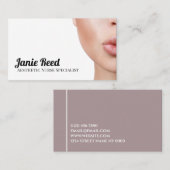 Visitenkarte für die ästhetische Krankenpflegerin (Vorne/Hinten)