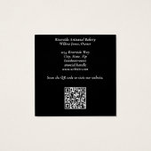 Visitenkarte für die Bäckerei (Rückseite)