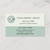 Visitenkarte für die Benennung eines Zahnarztes Terminkarte (Vorderseite)