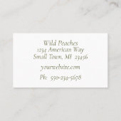 Visitenkarte für die botanische Peach Branch (Rückseite)