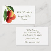 Visitenkarte für die botanische Peach Branch (Vorne/Hinten)