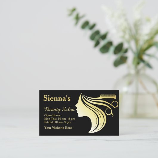 Visitenkarte für die Haarstühle (Stehend Vorderseite)