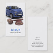 Visitenkarte für die Kfz-Versteigerung (Vorne/Hinten)