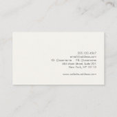 Visitenkarte für die Lampenbeleuchtung (Rückseite)