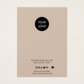 Visitenkarte für die Minimalistische Ohranzeige (Rückseite)