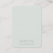 Visitenkarte für die Minimalistische Ohranzeige (Rückseite)