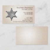 Visitenkarte für die Strafverfolgung (Vorne/Hinten)