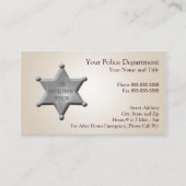 Visitenkarte für die Strafverfolgung (Vorderseite)