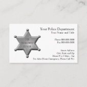Visitenkarte für die Strafverfolgung (Vorderseite)