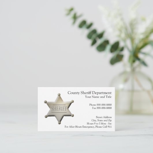 Visitenkarte für die Strafverfolgung (Stehend Vorderseite)