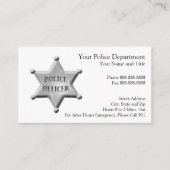 Visitenkarte für die Strafverfolgung (Vorderseite)