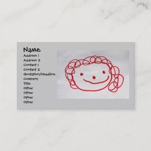 Visitenkarte für die Tagesbetreuung groß (Vorderseite)