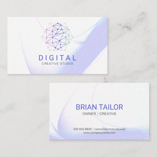 Visitenkarte für digitales Netzwerk (Vorne/Hinten)