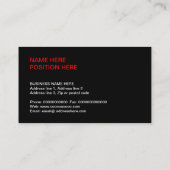 Visitenkarte für DJ, Elektriker, Verein, Förderer (Rückseite)