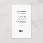 Visitenkarte für Dragonfly-Naturfotografen (Rückseite)