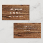 Visitenkarte für eine Arbeit mit Holz. (Vorne/Hinten)