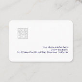 Visitenkarte für einen Agent mit Karte (Rückseite)