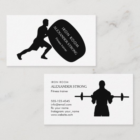 Visitenkarte für einen Fitnesstrainer oder Ernähru (Vorne/Hinten)