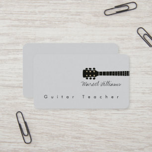 Visitenkarte für einen Gitarrenlehrer im Musikbere