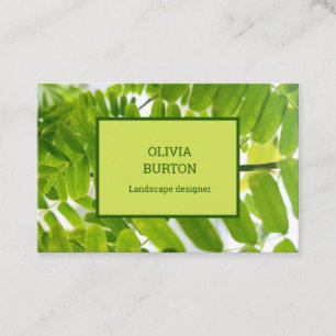 Visitenkarte für einen Landschaftsdesigner.